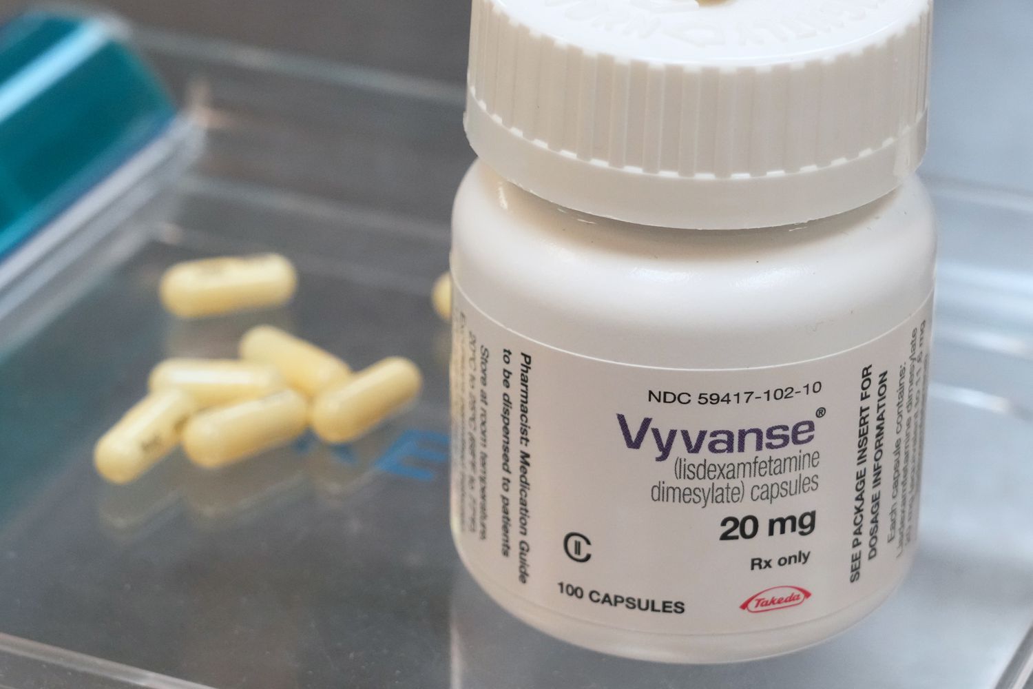 Vyvanse lisdexamfetamine capsules used as stimulant ADHD medication for focus and attention treatment